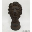 STATUE TETE LION 34X35X67CM