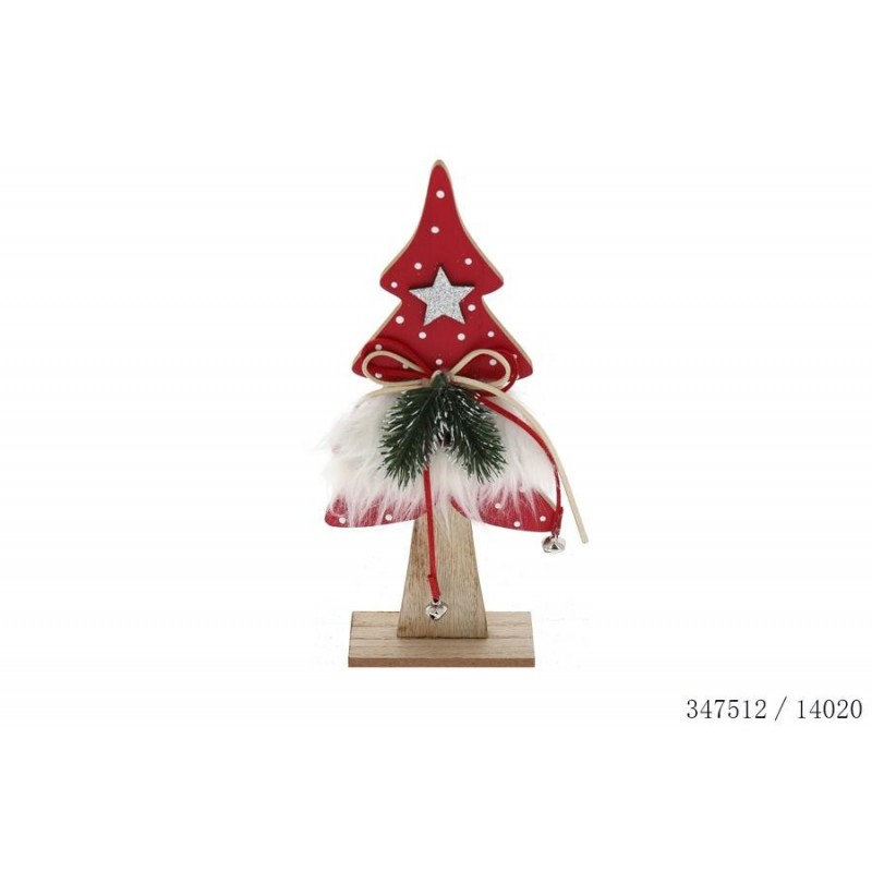 SAPIN EN BOIS DECORE FOURRURE