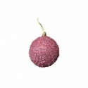 BOULE NOEL 8CM ROSE