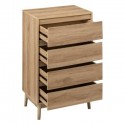 COMMODE EN BOIS 4 TIROIRS