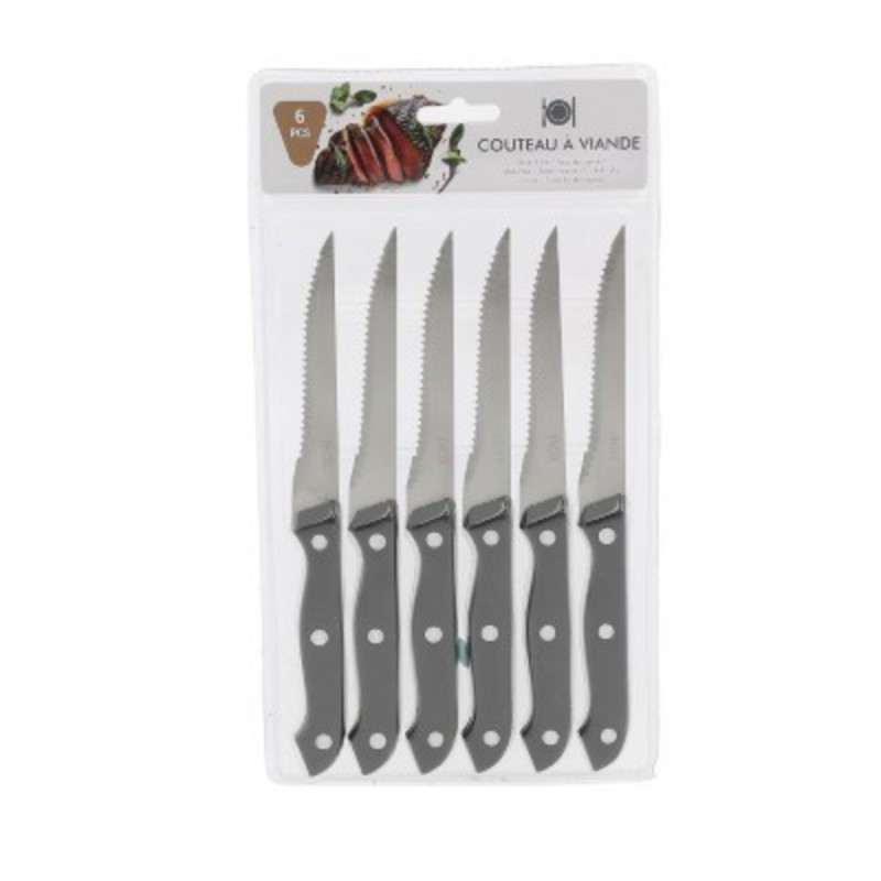 COUTEAU A VIANDE X6 EN INOX