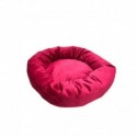 COUSSIN DONUT EN VELOURS ROUGE