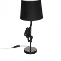 LAMPE SINGE NOIR ABAT JOUR