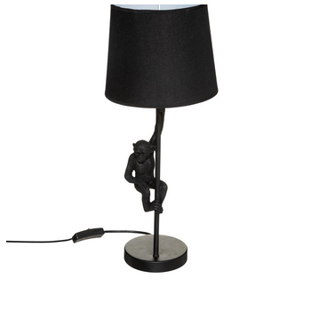 LAMPE SINGE NOIR ABAT JOUR