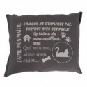 COUSSINS ANIMAUX TEXTE 90X70CM