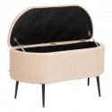 BANC COFFRE EN VELOURS BEIGE