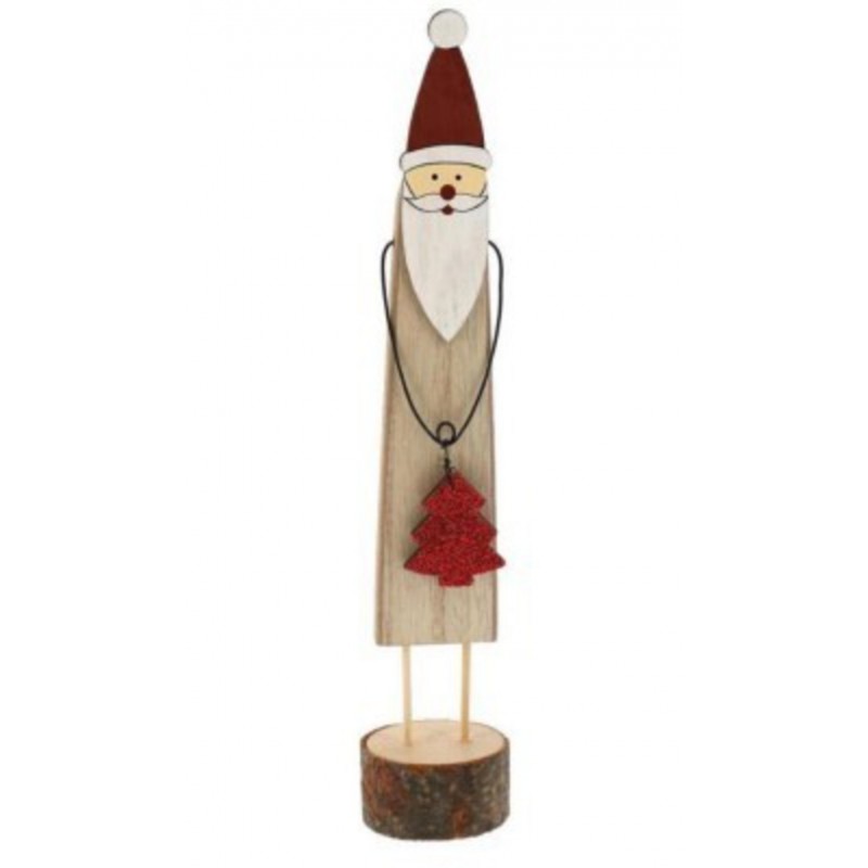 SUJET PERE NOEL EN BOIS