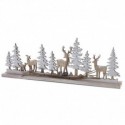 DECORATION EN BOIS CERFS DANS