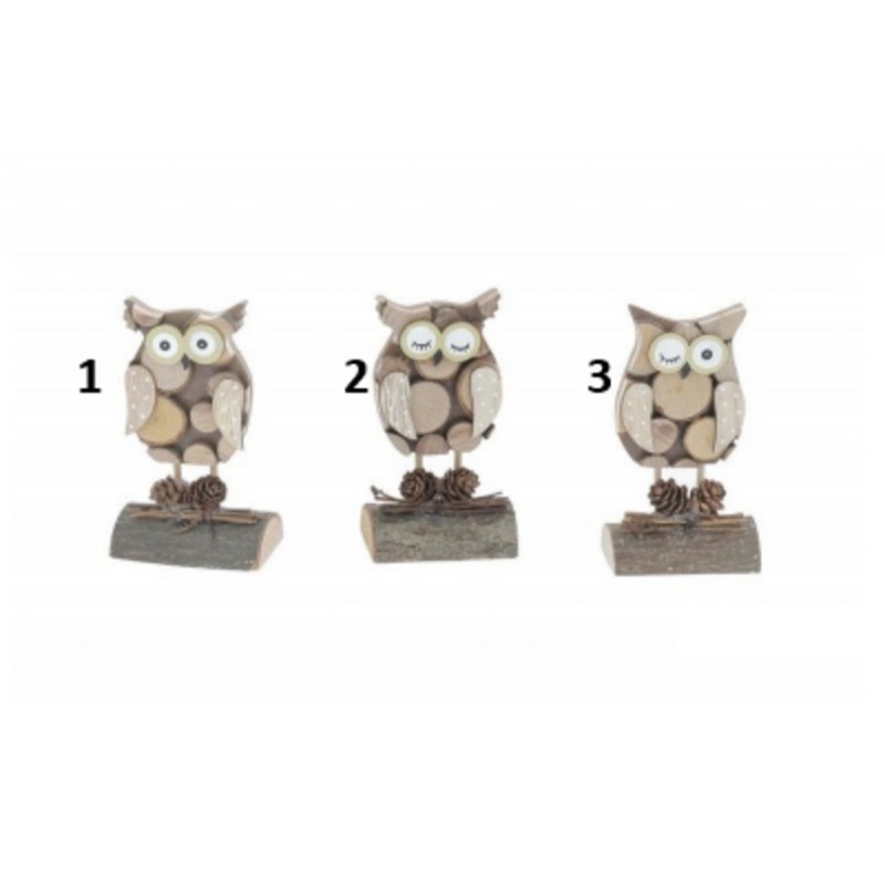 SUJET HIBOU EN BOIS SUR RONDIN