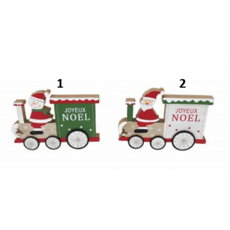 TRAIN EN BOIS PERE NOEL