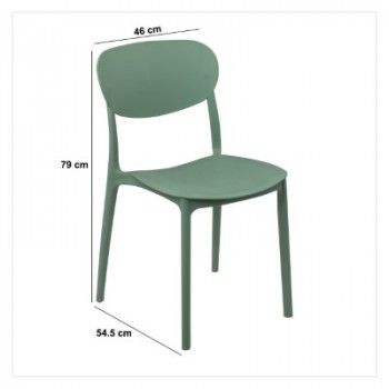 CHAISE VERTE EMPILABLE EN