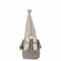 GNOME DEBOUT EN TEXTILE TAUPE