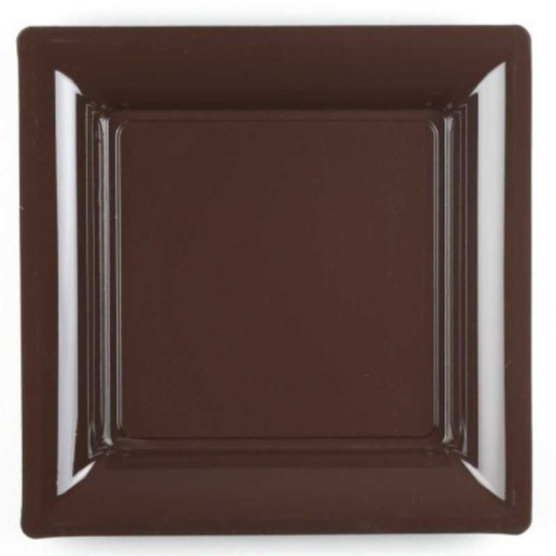 ASSIETTE EN PLASTIQUE MARRON