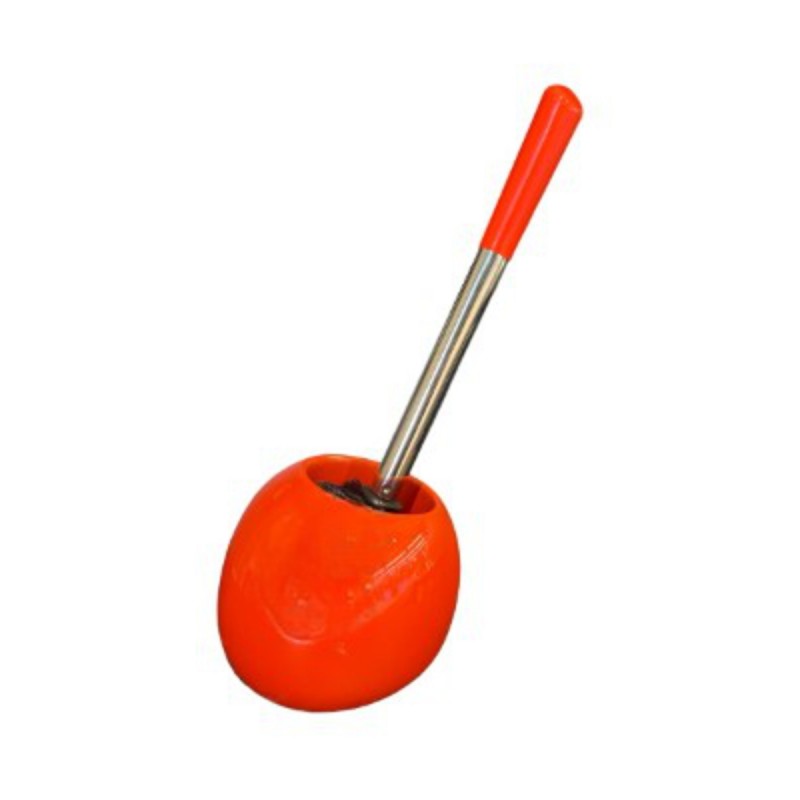 BROSSE WC FORME BOULE - ORANGE