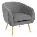 FAUTEUIL GRIS SOLARO H.78CM