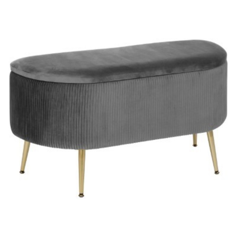 BANC COFFRE VELOURS SOLARO