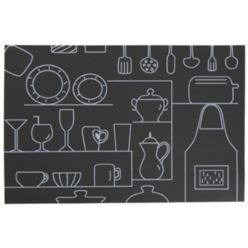 SET DE TABLE PVC CUCIN NOIR