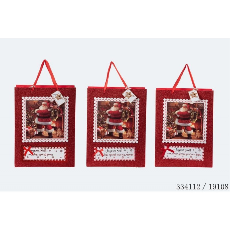 SAC CADEAU DE NOEL 40X30CM