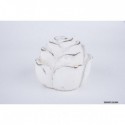 ROSE BLANCHE 14X14X12CM CIMENT