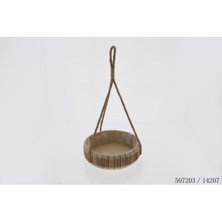 CACHE POT EN BOIS D.25CM