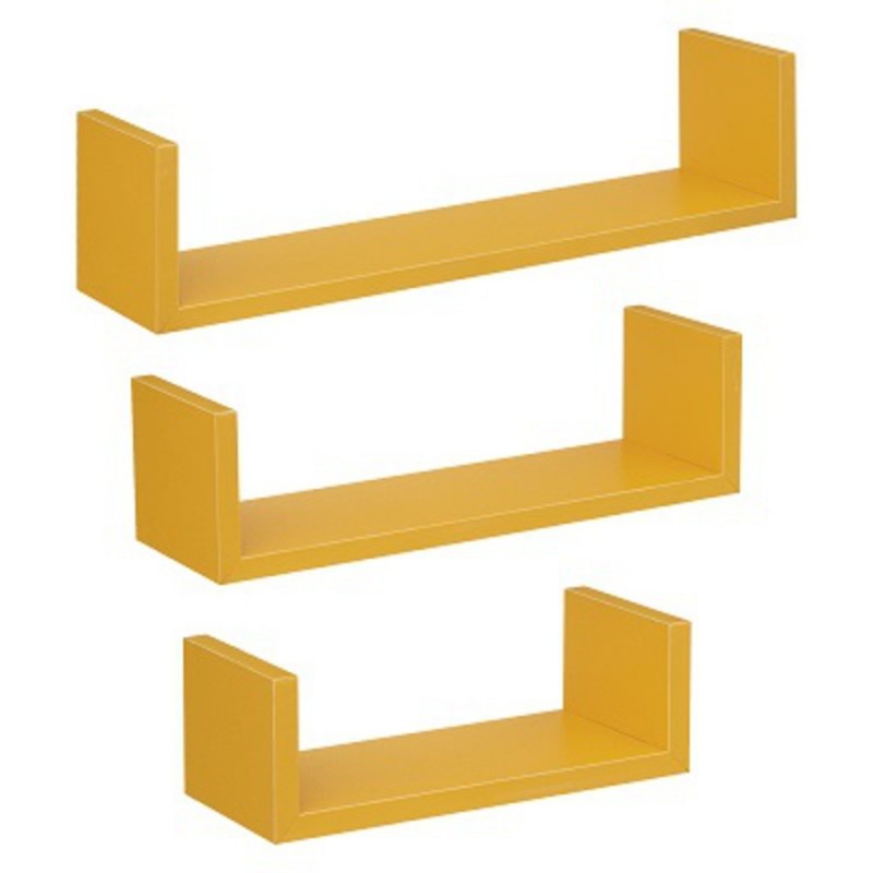 ETAGERE FIXY BORD JAUNE X3