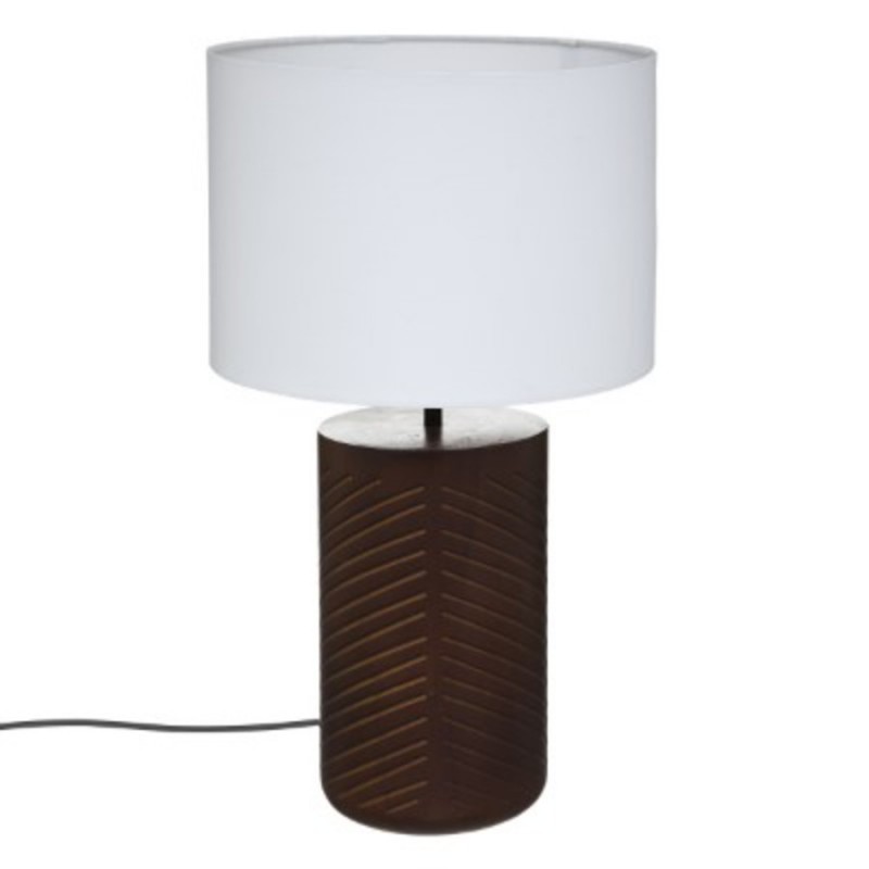 LAMPE DE CHEVET MARRON ET