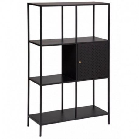 ETAGERE EN METAL NOIR 1 PORTE