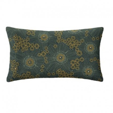 HOUSSE POUR COUSSIN VERT AVEC