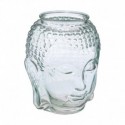 VASE BOUDDHA VERRE TRANSPARENT