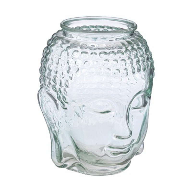 VASE BOUDDHA VERRE TRANSPARENT