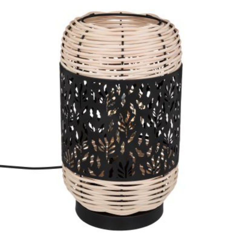 LAMPE DECORATIVE METAL/ROTIN