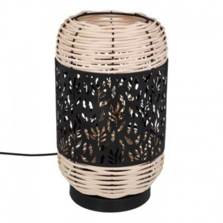 LAMPE DECORATIVE METAL/ROTIN