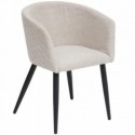 FAUTEUIL EN VELOURS BEIGE