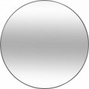 MIROIR METAL ROND NOIR