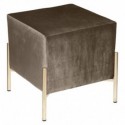 TABOURET EN VELOURS KAKI