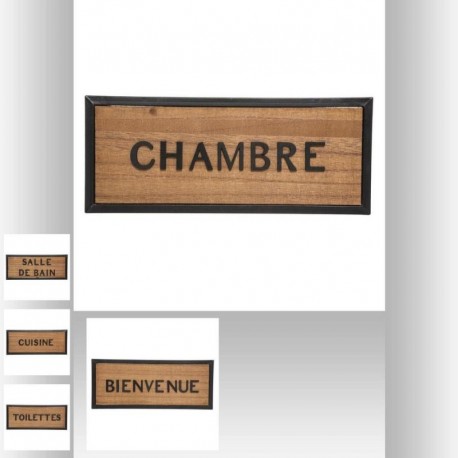 PLAQUE DE PORTE EN BOIS ET