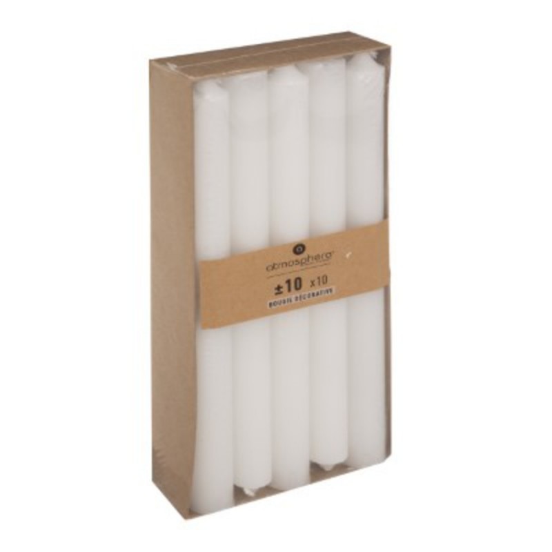 LOT DE 10 BOUGIES BATONS