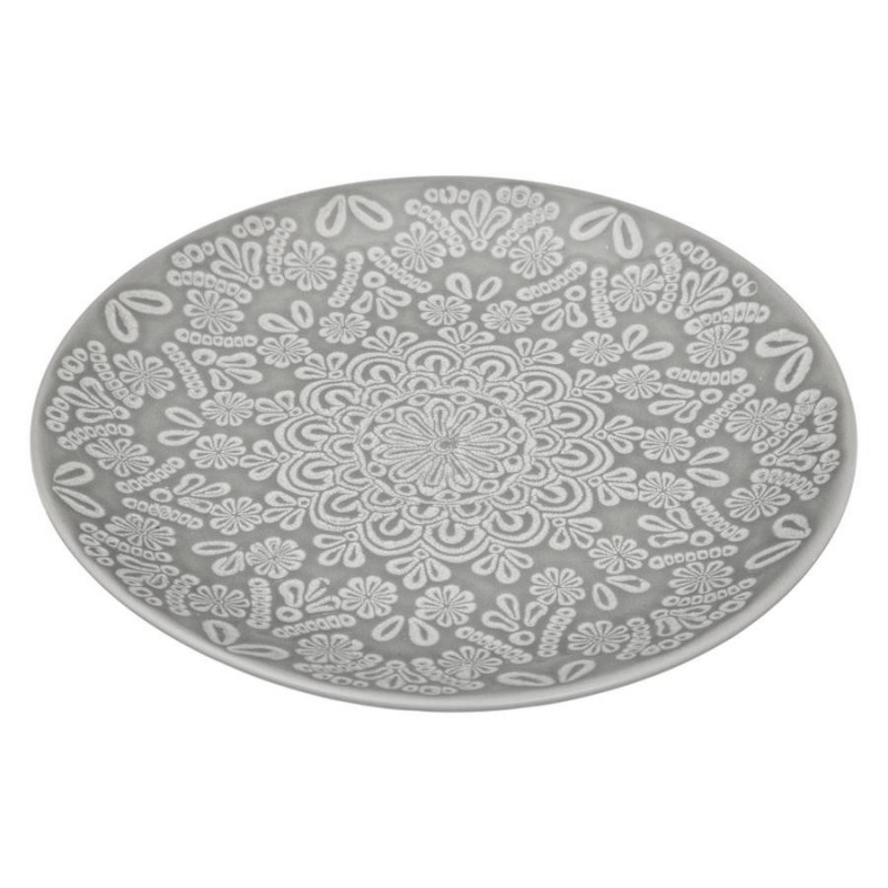 ASSIETTE PLATE GRISE 27CM