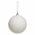 BOULE DE NOEL BLANCHE A STRASS