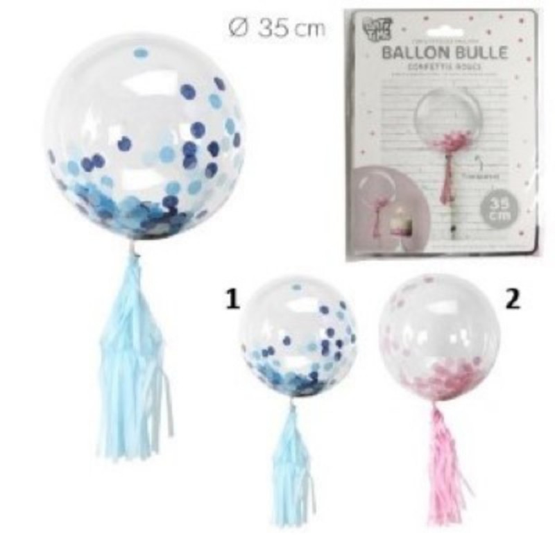 BALLON BULLE CONFETTIS