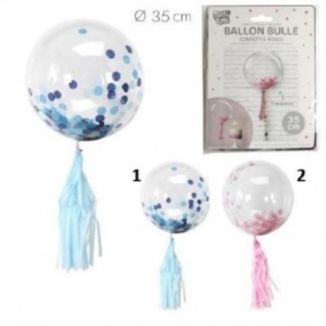 BALLON BULLE CONFETTIS