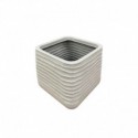 CACHE POT CARRE BEIGE