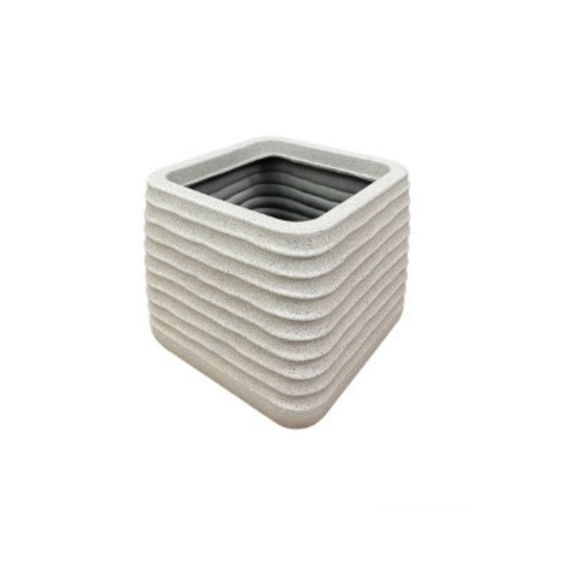 CACHE POT CARRE BEIGE