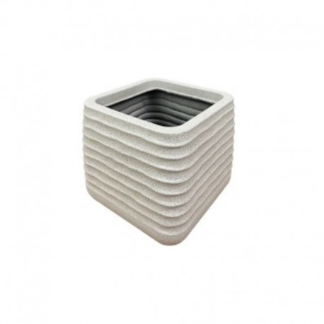 CACHE POT CARRE BEIGE