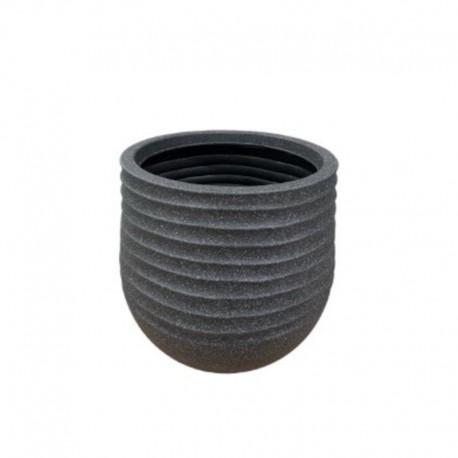 CACHE POT ROND NOIR