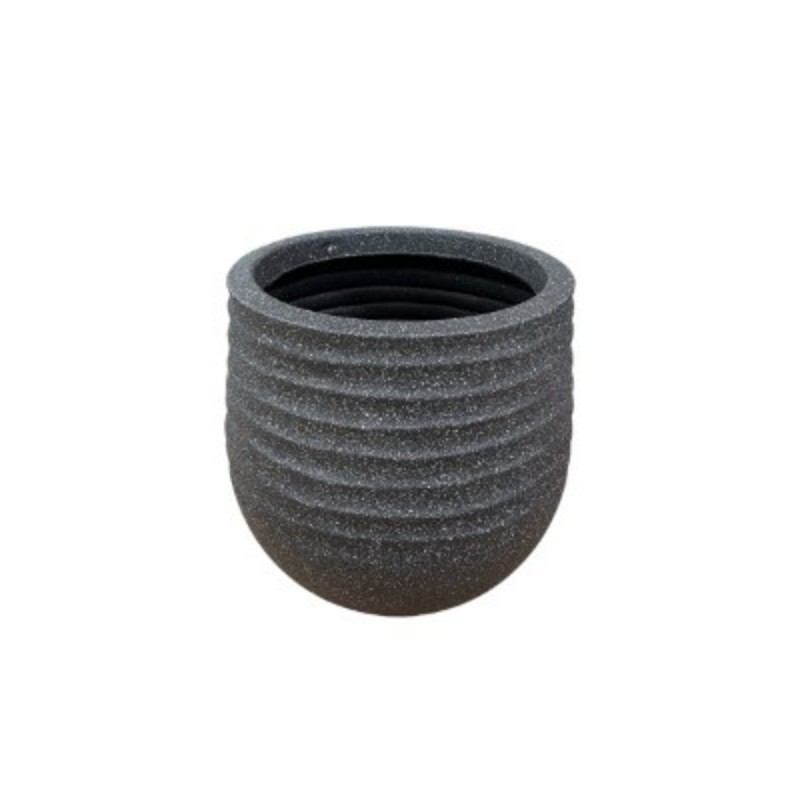 CACHE POT ROND NOIR