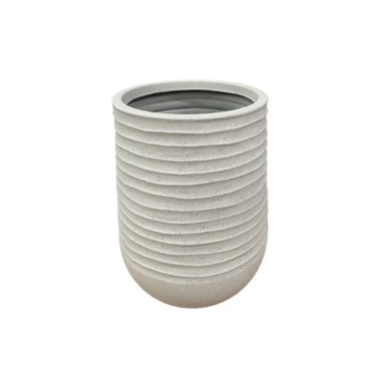 CACHE POT ROND HAUT BEIGE