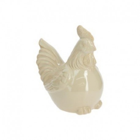 POULE EN CERAMIQUE BEIGE