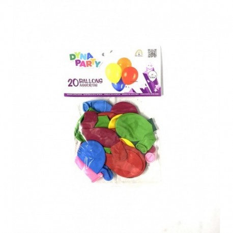 PAQUET DE 20 BALLONS ASSORTIS