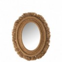 MIROIR OVALE EN JUTE NATURELLE